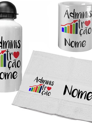 Kit administração personalizado com nome