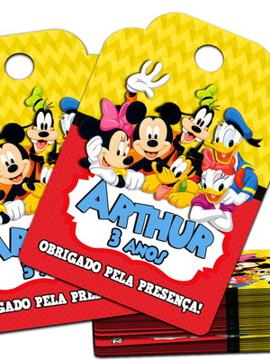 Tag de agradecimento turma do mickey