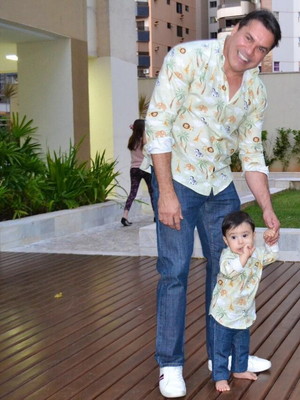 Safari - kit 7 peças -filho/pai temática short e m/c