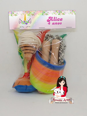Kit boa infância completo tema unicórnio face rosa