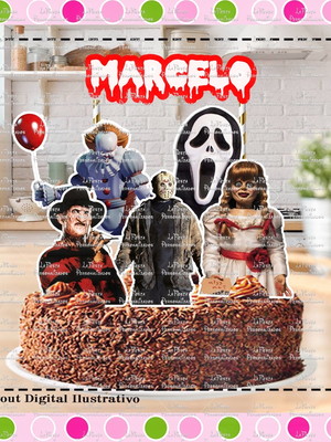 Topo de bolo terror