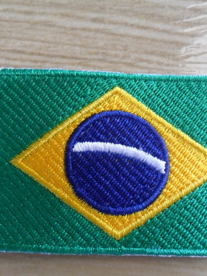 Patch bordado termocolante bandeira do brasil