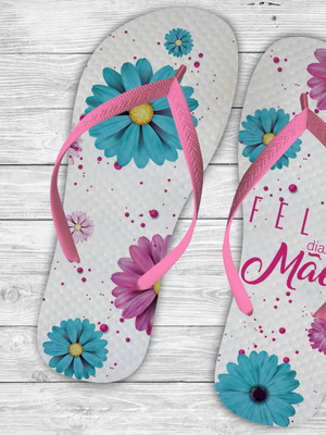 Chinelo personalizado dia das mães
