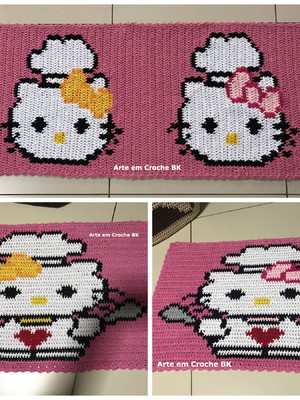 Jogo de tapetes hello kitty duas carinhas
