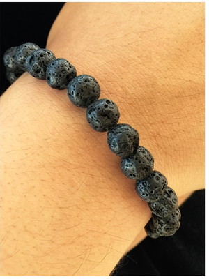 Pulseira pedra vulcânica
