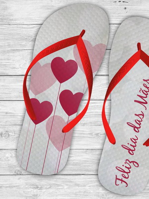 Chinelo personalizado dia das maes