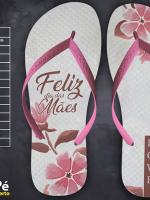 Chinelo dia das maes personalizado