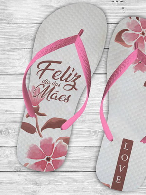 Chinelo personalizado dia das mães