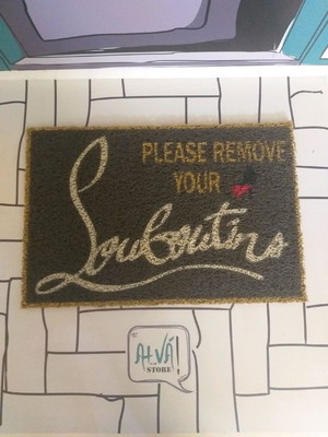 Capacho please remove your louboutins (fundo marron)