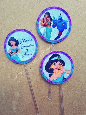 Topper para doces aladim 50 unidades