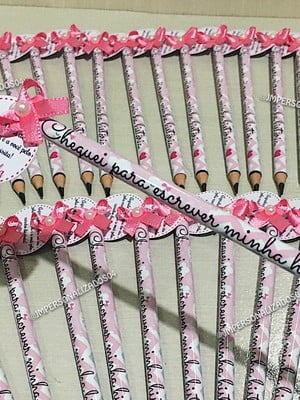 Lápis personalizado - lembrancinha de maternidade