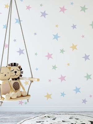 Adesivos de parede estrelas candy colors