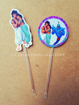 Topper para doces aladim 50 unidades