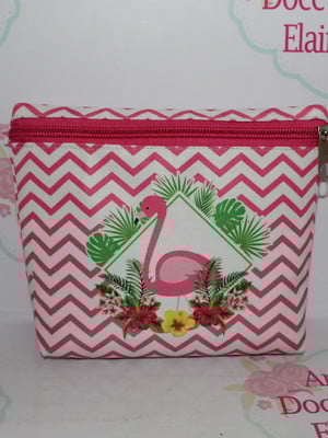 Bolsa necessaire flamingo