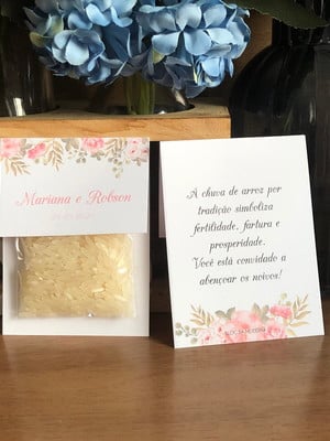 Chuva de arroz personalizada
