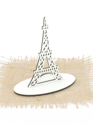 Lembrancinha personalizada display mdf branco torre eiffel