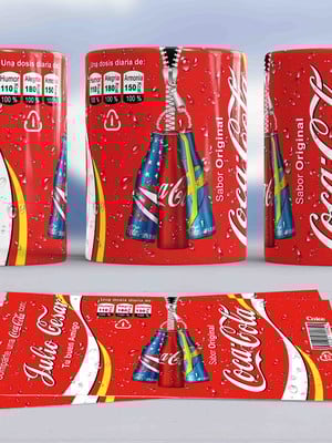 Caneca coca cola com chaveirinho