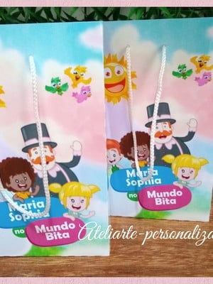 Sacola personalizada p mundo bita