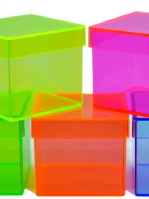 Caixinha neon colorida