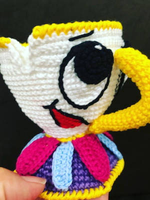Xícara zip amigurumi