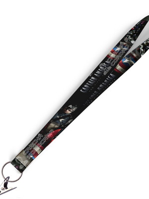 Cordão para crachá capitao america c0157p c/ presilha jacaré