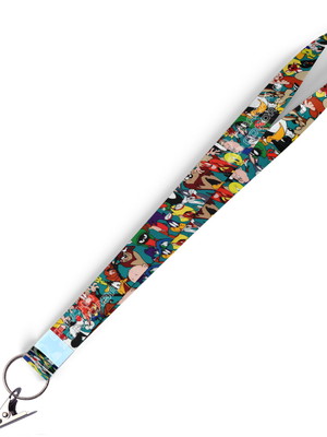 Cordão para crachá looney tunes c0154p com presilha jacaré