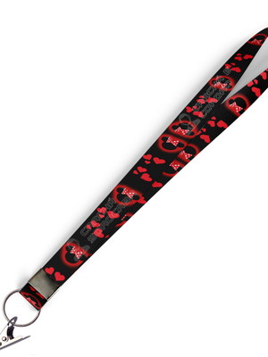 Cordão para crachá minnie c0146p com presilha jacaré