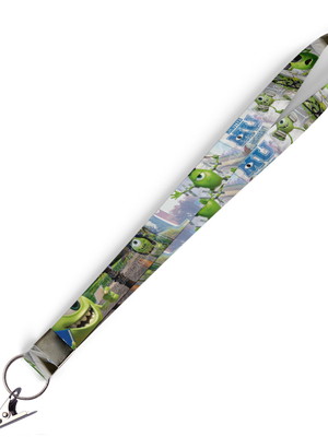 Cordão para crachá mike monstros sa c0138p presilha jacaré