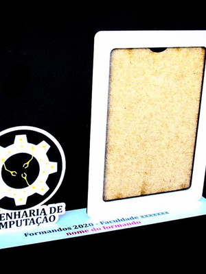 Porta retrato formandos engenharia computação mdf colorido