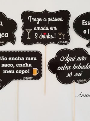 Plaquinhas divertidas festa boteco