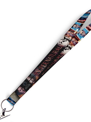 Cordão para crachá supernatural c0101p com presilha jacaré