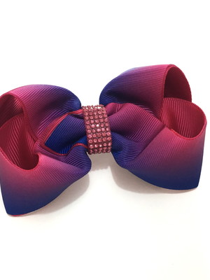 Laço de cabelo azul e rosa