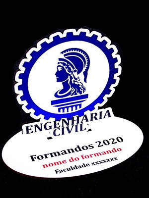 Lembranças formandos engenharia civil mdf colorido