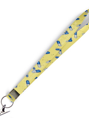 Cordão para crachá remedios c0081p com presilha jacaré