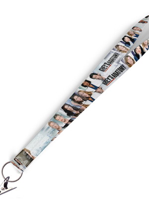 Cordão para crachá greys anatomy c0008p com presilha jacaré