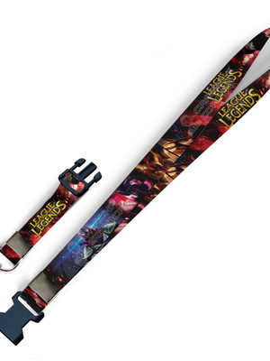 Cordão zed slayer galaxy lol c0003p com fecho bolsa e jacaré