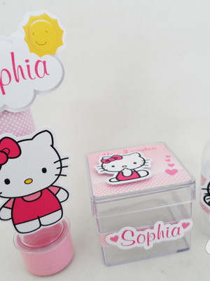 Kit festa personalizados hello kitty 30 peças