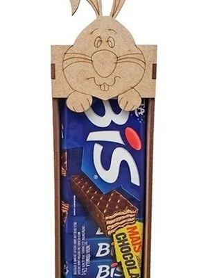 Kit com 6 caixas mdf para bis coelho feliz páscoa