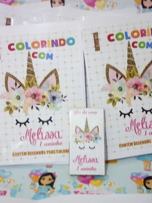 Kit colorir - unicornio