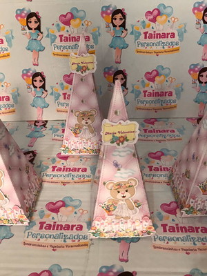 Caixa pirâmide personalizada jardim das ursas