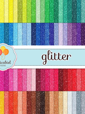 Papel digital - combo glitter (100 cores)