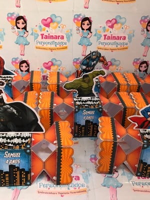 Caixa bala personalizada vingadores