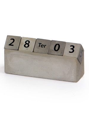 Calendário de mesa dia mês semana cimento decoração