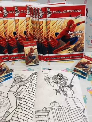 Kit colorir homem aranha