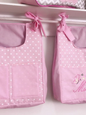 Porta fralda de varão rosa personalizado medida