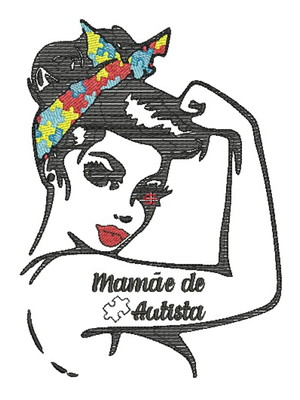 Matriz de bordado -autismo 008