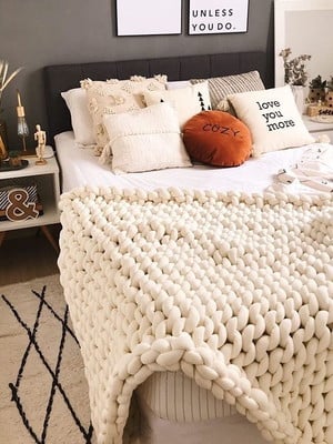 Manta 1,30x1,80m maxi tricot gigante magma cotton