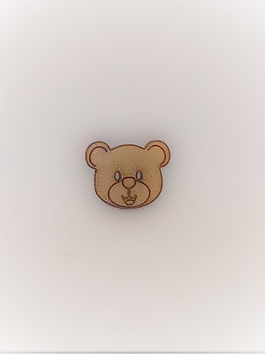 Aplique em mdf - urso rosto