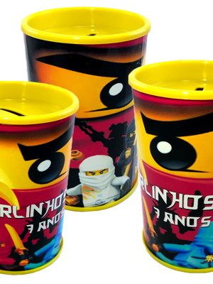 Cofrinho personalizado ninja go lego