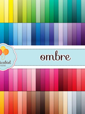 Papel digital - combo ombre (100 cores)